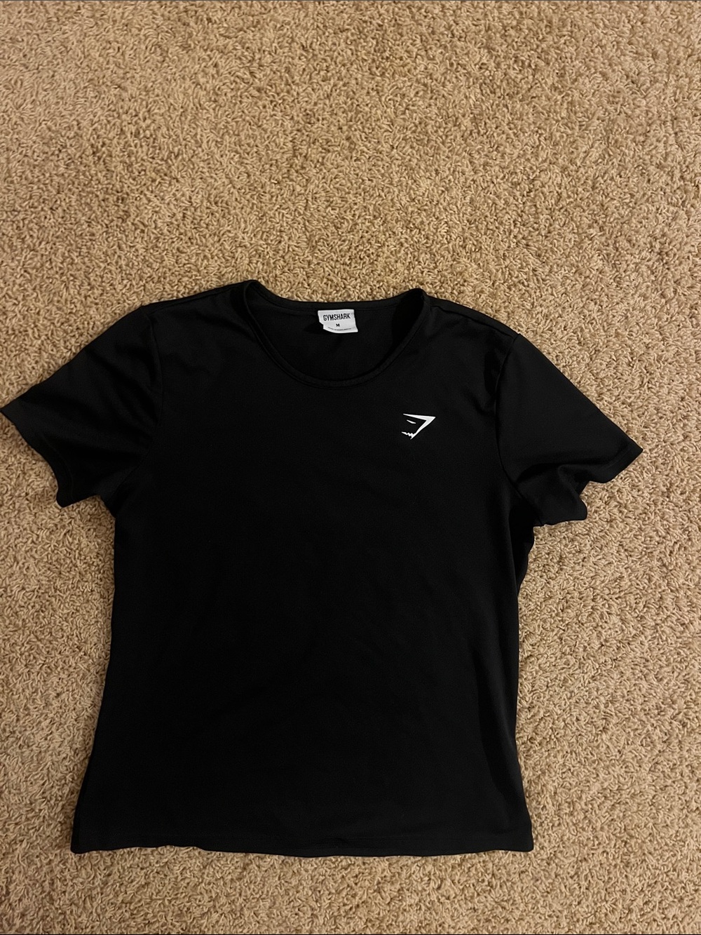 Gymshark Black Short Sleeve Performance Tee with Small Logo